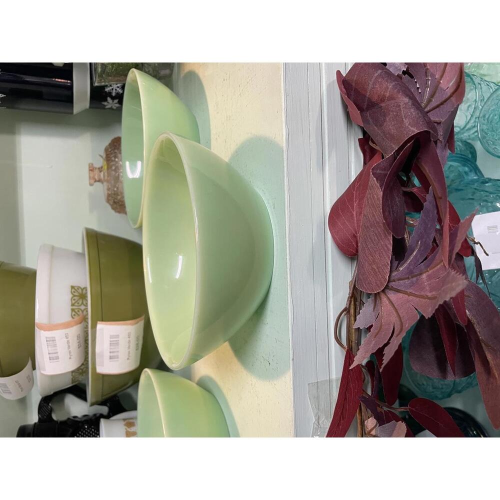 Martha Stewart Jadeite Bowl–6 Inch Green Milk Glass-Vintage-Inspired Collectible